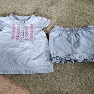 Carter's shorts and top set 24 months